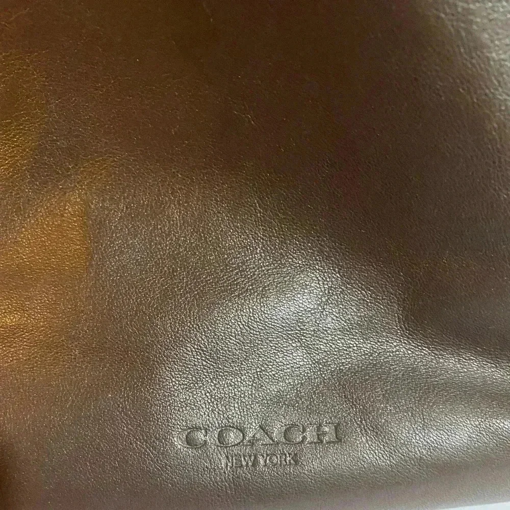 Coach vintage brown leather tote handbag